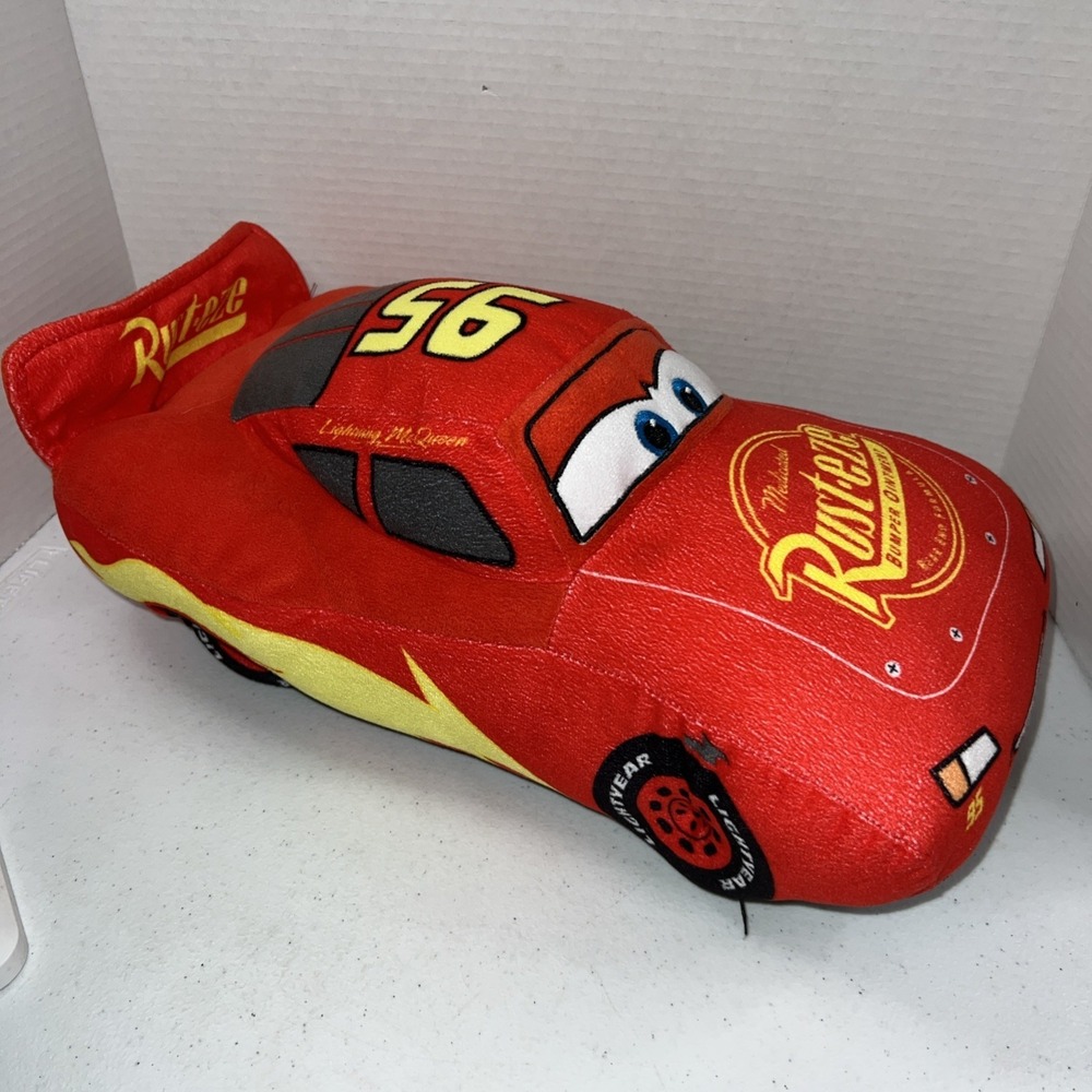 Disney‎ Pixar Cars 3 Plush Stuffed Lightning Mcqueen Red Pillow Plush Buddy 16"